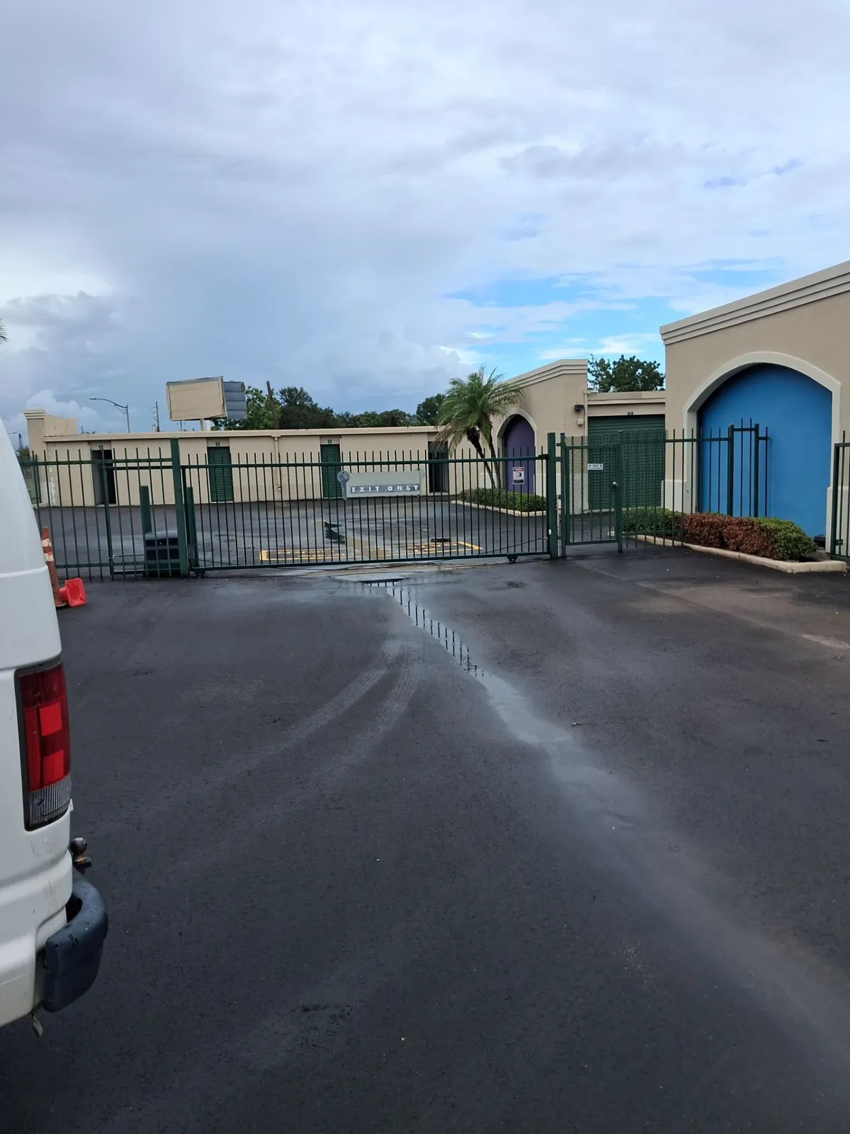 Slide gate at a self-storage facility entrance in Orlando, FL